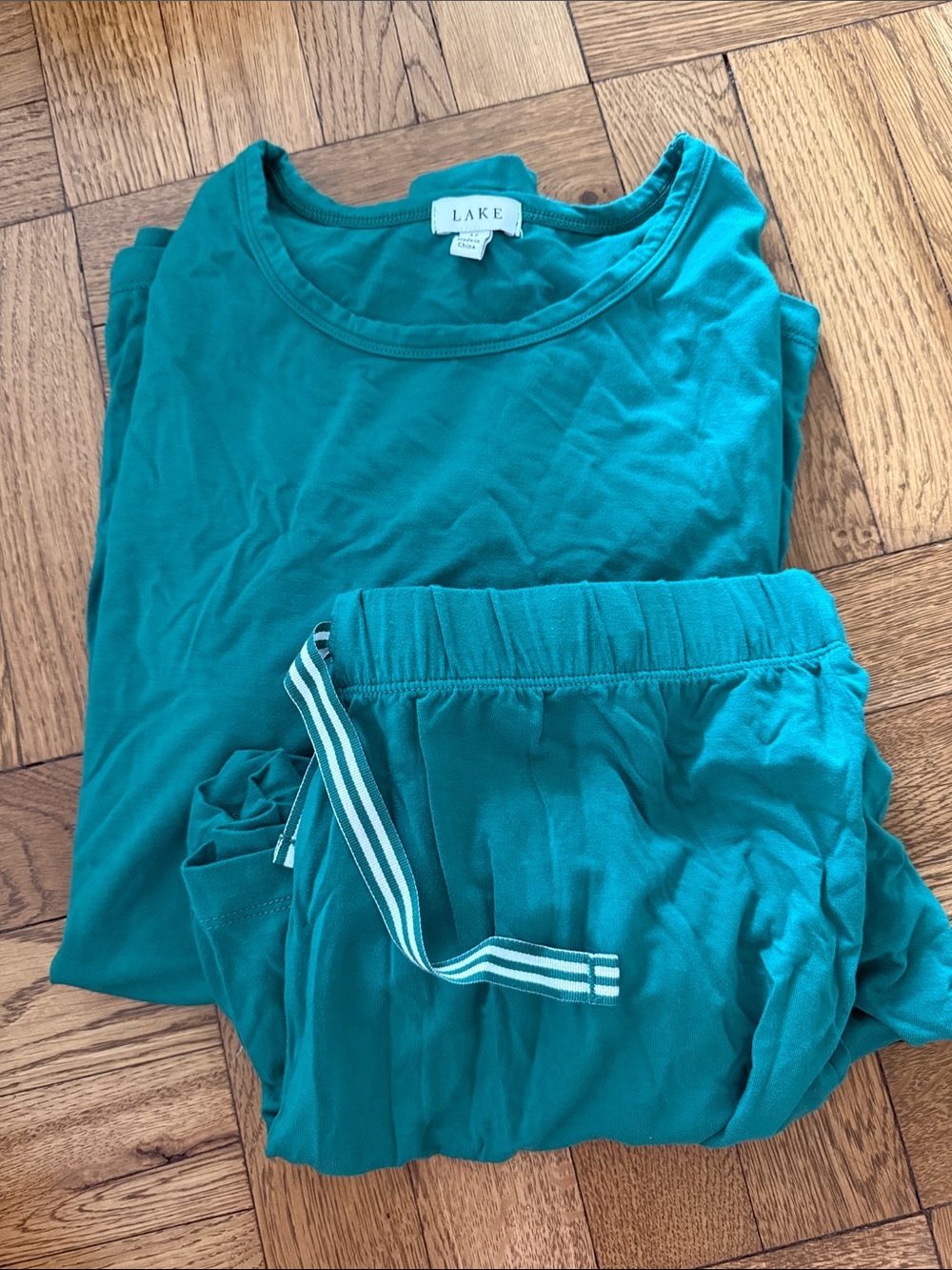 Lake Pajamas Dreammodal Ribbon Long-Short Set, size M!